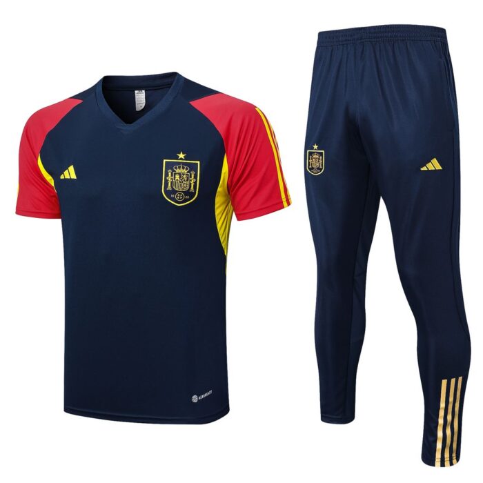 Spain Home Tracksuit Short Sleeves 2022 2023