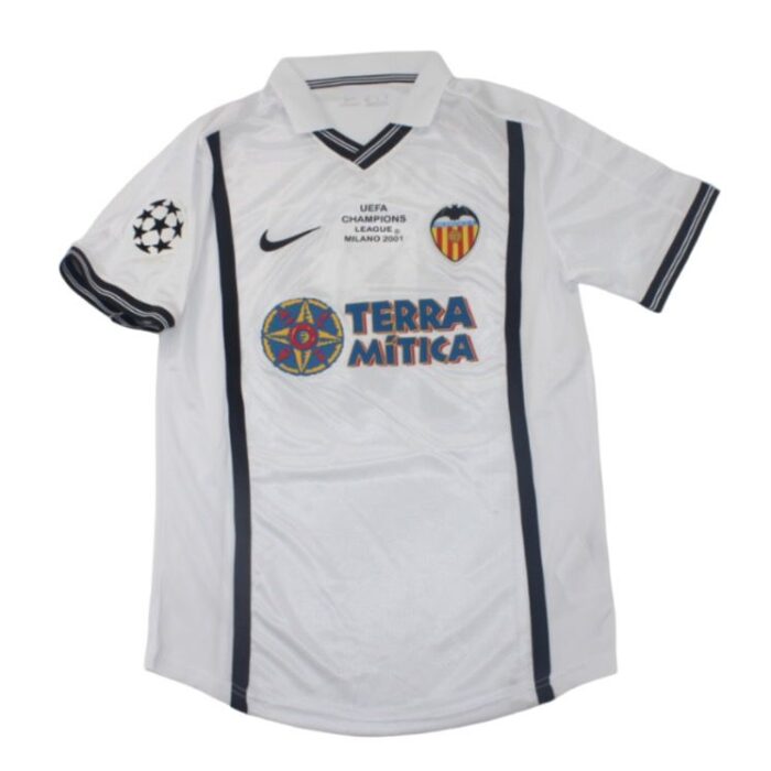 Valencia CF Home Final Champions Shirt 2000 2001