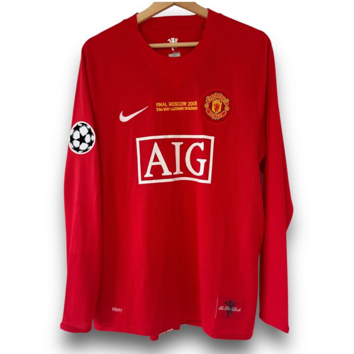 Manchester United UCL Final Long Sleeve Shirt Home 2007 2008