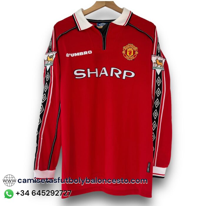 Manchester Home Long Sleeve Shirt United 1998 1999