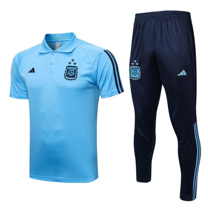 Argentina Home Tracksuit Short Sleeves 2022 2023