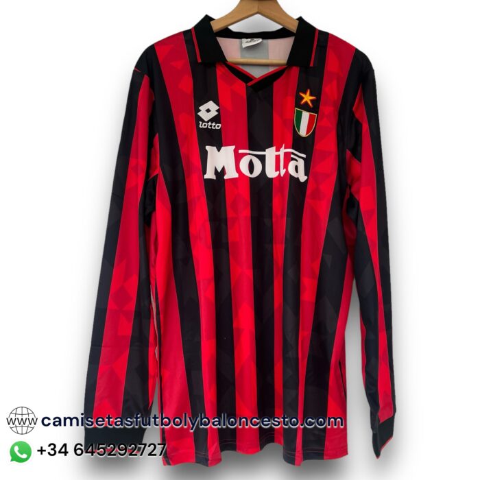 AC Milan Home Long Sleeve Shirt 1993 1994