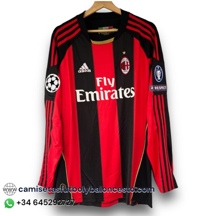 AC Milan Home Long Sleeve Shirt 2010 2011