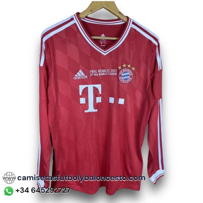 Bayern Múnich Home Long Sleeve Final UCL Shirt 2012 2013