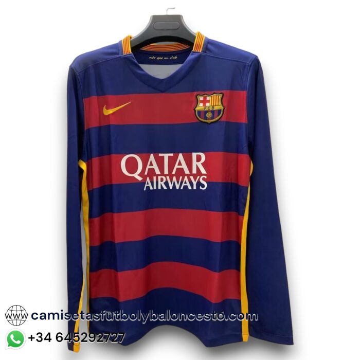 Barcelona Long Sleeve Home Shirt 2015 2016