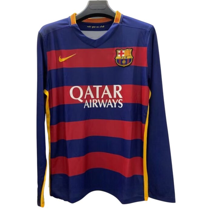 Barcelona Long Sleeve Home Shirt 2015 2016