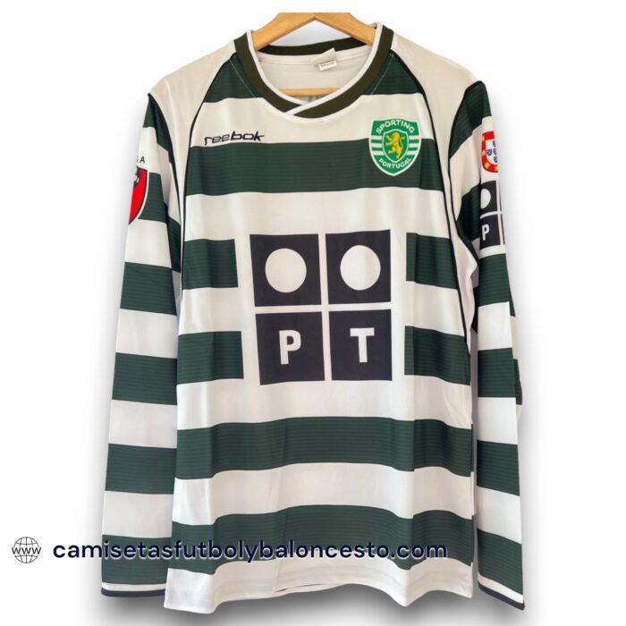 Sporting de Lisboa Long Sleeve Home Shirt 2001 2002