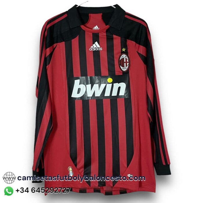 AC Milan Home Long Sleeve Shirt 2007 2008