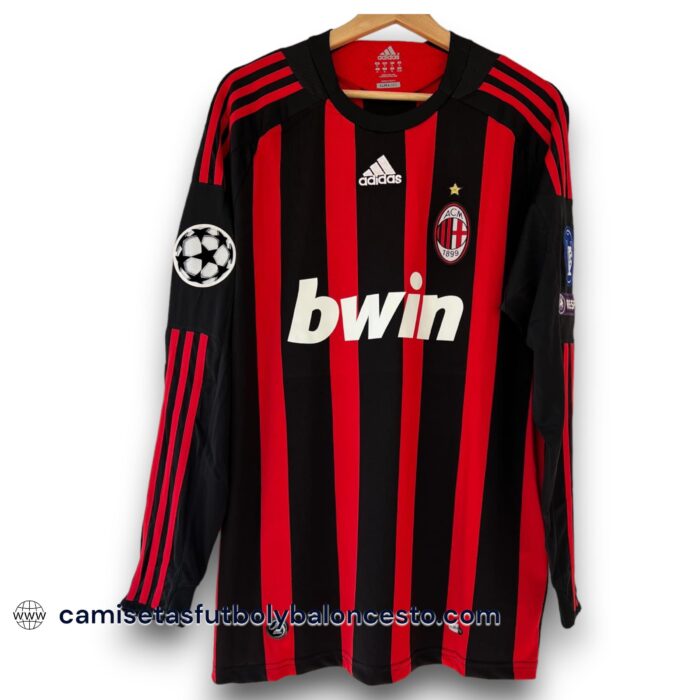 AC Milan Home Long Sleeve Shirt 2008 2009