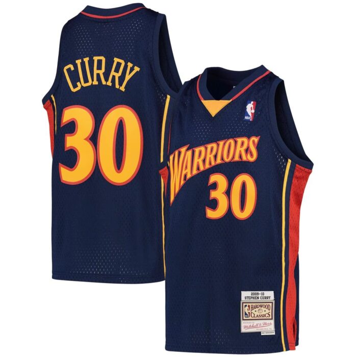 Golden State Warriors Curry Mitchell & Ness Navy Shirt