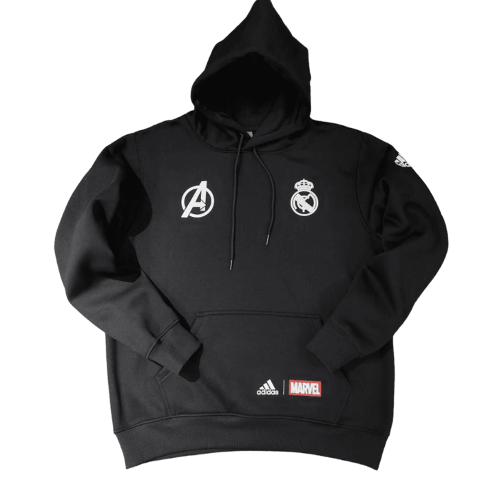 Madrid x Avengers Black Hoodie 2022 2023