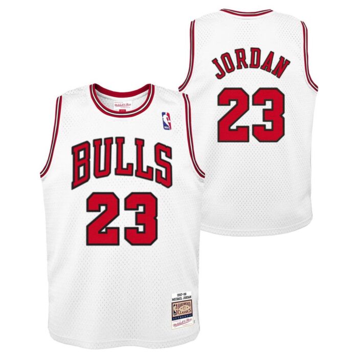 Chicago Bulls Jordan Mitchell & Ness White Shirt