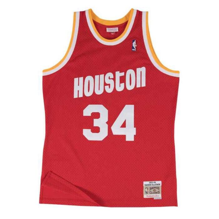 Houston Rockets Olajuwon 1993 Mitchell & Ness Blue Shirt