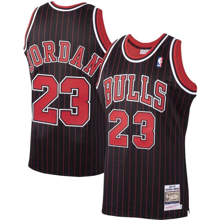 Chicago Bulls Jordan Mitchell & Ness Stripe Shirt