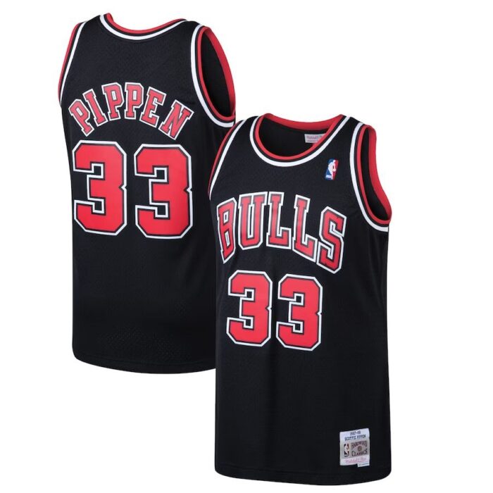 Chicago Bulls Pippen Mitchell & Ness Black Shirt