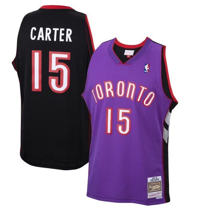 Toronto Raptors Vince Carter Mitchell & Ness Purple Shirt