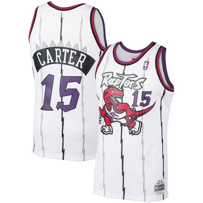 Toronto Raptors Carter Mitchell & Ness White Shirt