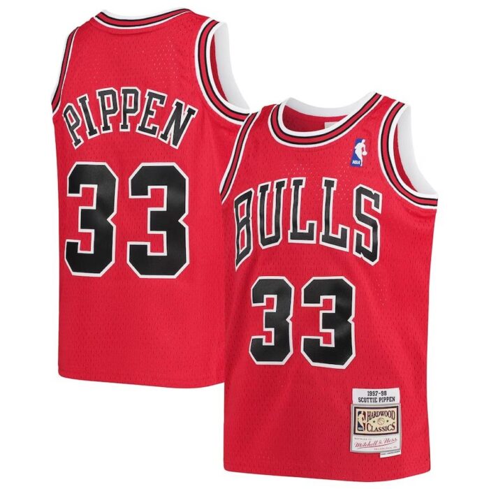 Chicago Bulls Pippen Mitchell & Ness Red Shirt