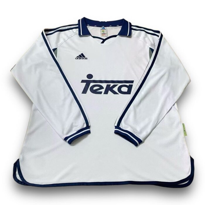 Real Madrid Long Sleeve Home Shirt 2000 2001