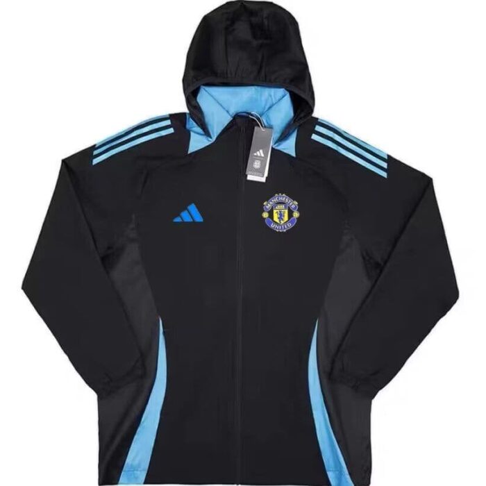 Manchester United Windbreaker Black Jacket 2024 2025