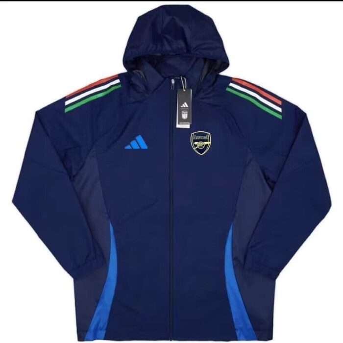 Arsenal Windbreaker Blue Jacket 2024 2025