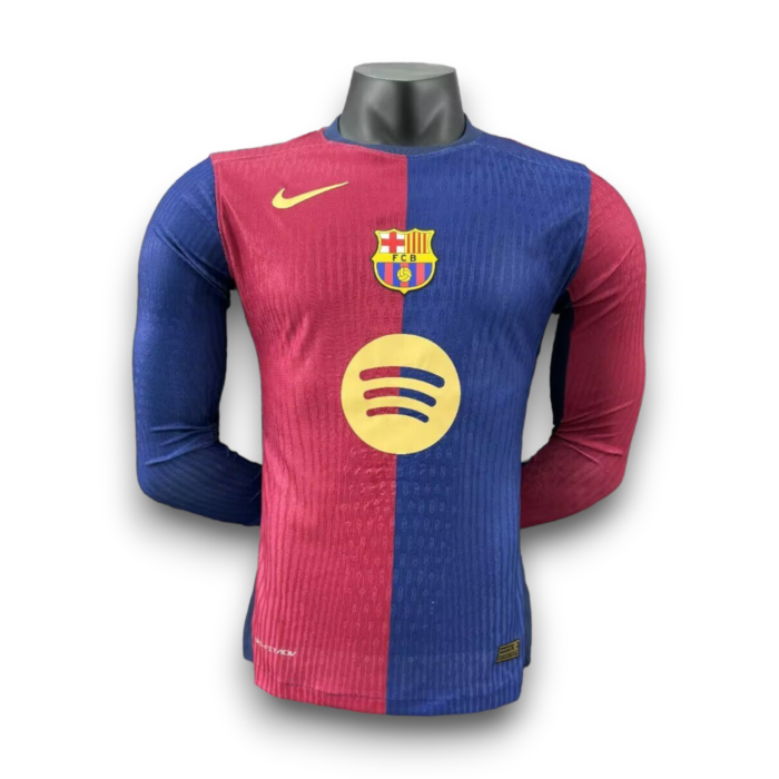 Barcelona Home Long Sleeve Shirt 2024 2025 - Version Player