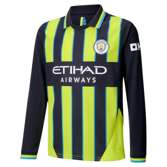 Manchester City Away Shirt 2024 2025 - Long sleeve