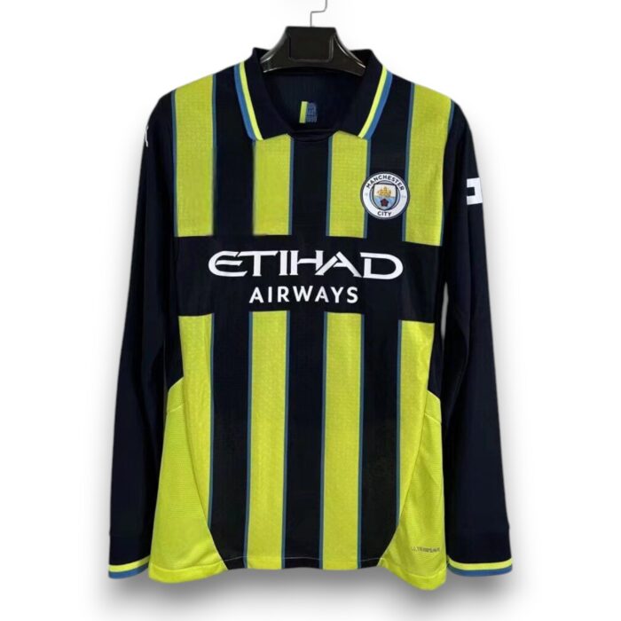 Manchester City Away Shirt 2024 2025 - Long sleeve - Image 3