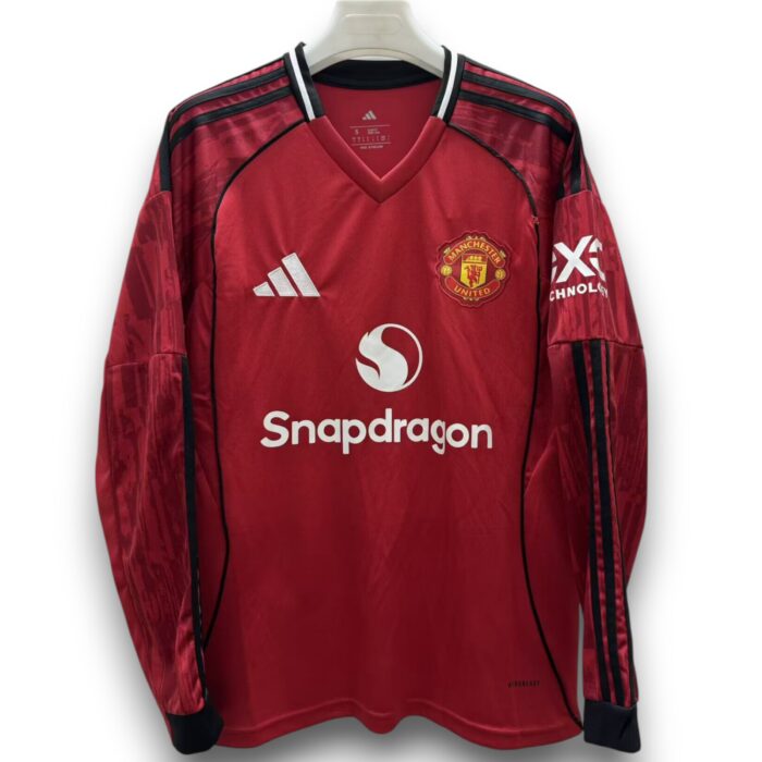Manchester United Home Long Sleeve Shirt 2025 2026