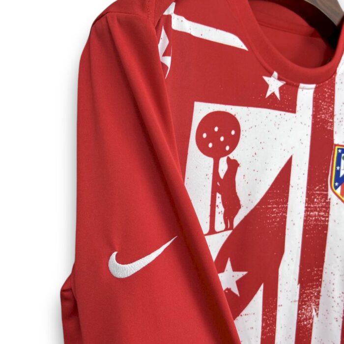 Atletico de Madrid Home Long Sleeve Pre-Match Shirt 2025 2026 - Image 2