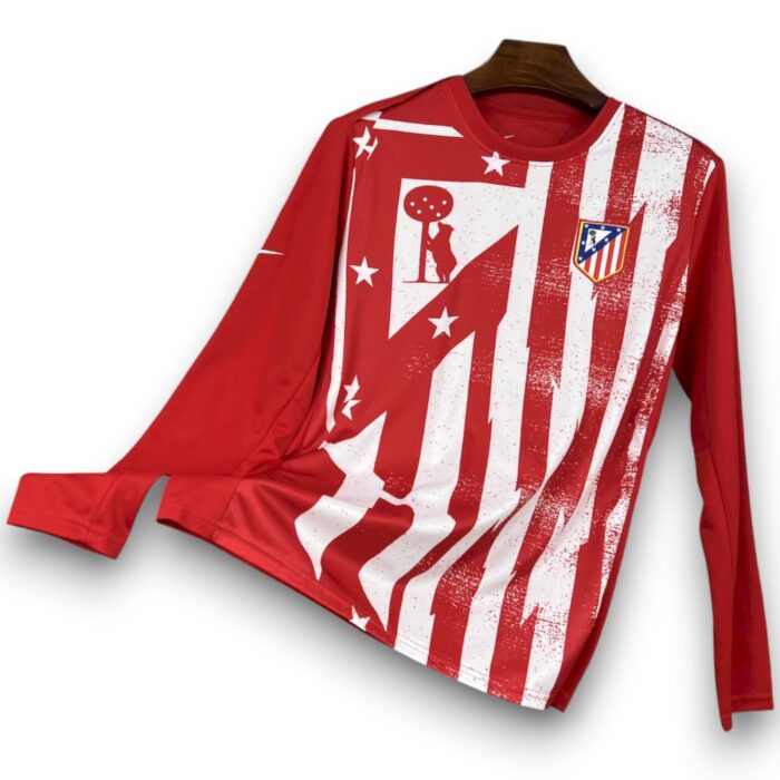 Atletico de Madrid Home Long Sleeve Pre-Match Shirt 2025 2026