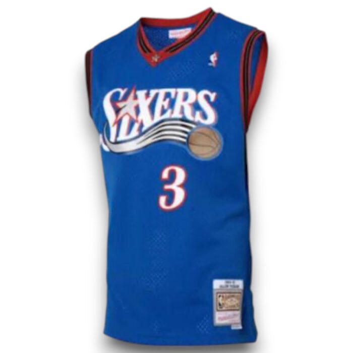 Philadelphia 76ers Allen Iverson Mitchell & Ness Shirt Blue