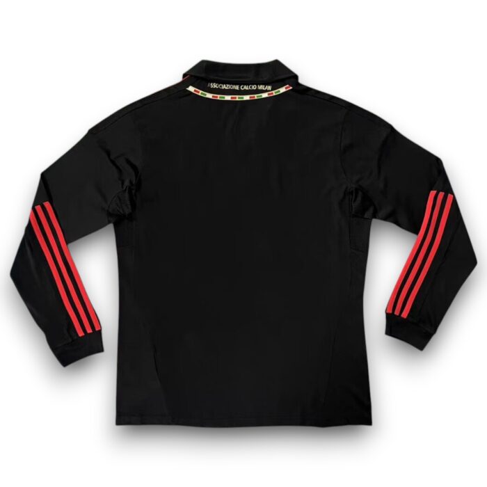 AC Milan Home Long Sleeve Shirt 2011 2012 - Image 2