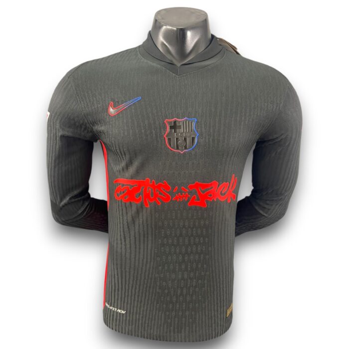 Barcelona x Travis Scott Away Long Sleeve Shirt 2024 2025 - Version Player